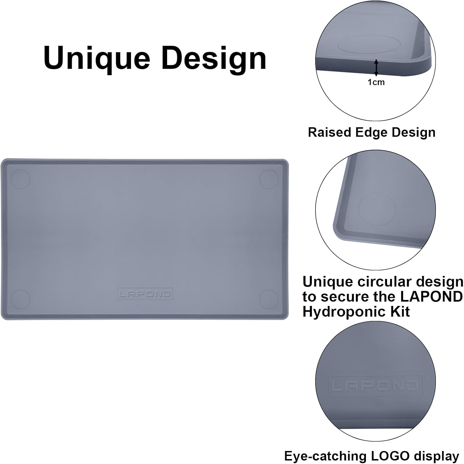 Silicone Waterproof Plant Mat for Indoor Plants & Hydroponic Systems | Non-slip waterproof silicone mat, easy to clean