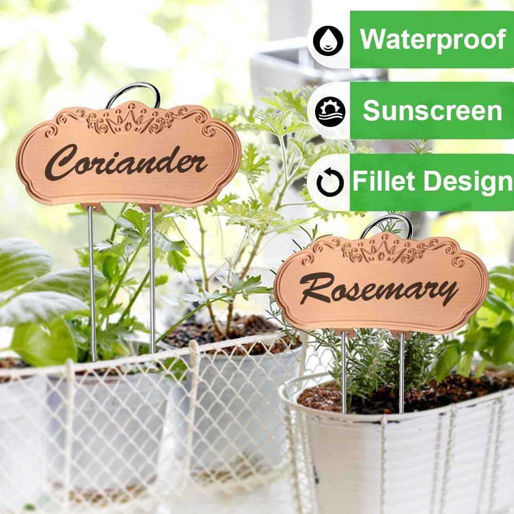 Metal Plant Labels,Tall Outdoor Garden Markers for Flower, Fruit and Vegetable, 304 Stainless Steel Weatherproof Signs