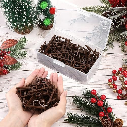 Marsui 360 Pieces Christmas Light Clips Outdoor Gutter Hooks,Coffee