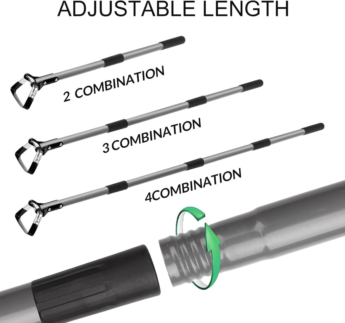 Walensee Action Hoe for Weeding Stirrup Hoe Tools for Garden with Adjustable 36-66 Inch Scuffle Loop Hoe Gardening