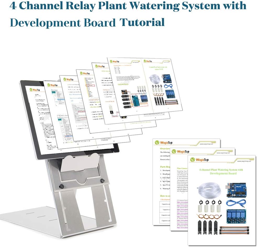 Upgrade Automatic Irrigation DIY Kit Self Watering System for Garden Plant, Development Board + 4pcs Soil Moisture