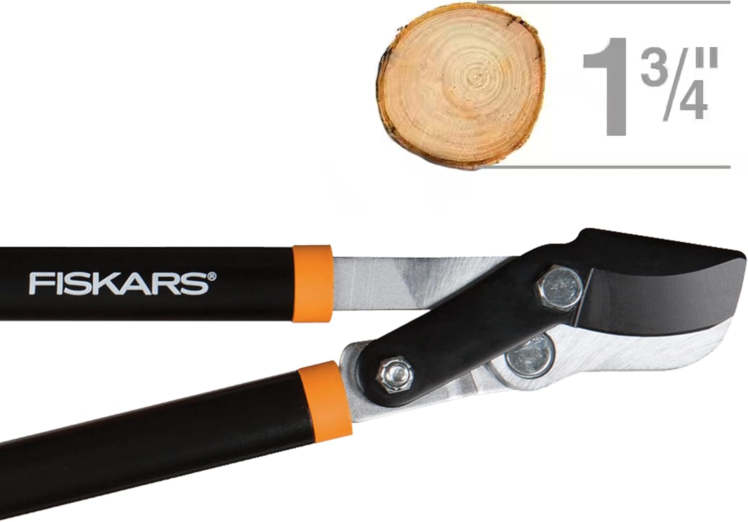 Fiskars 28" Power-Lever Garden Bypass Loppers, 1.75" Cut Capacity