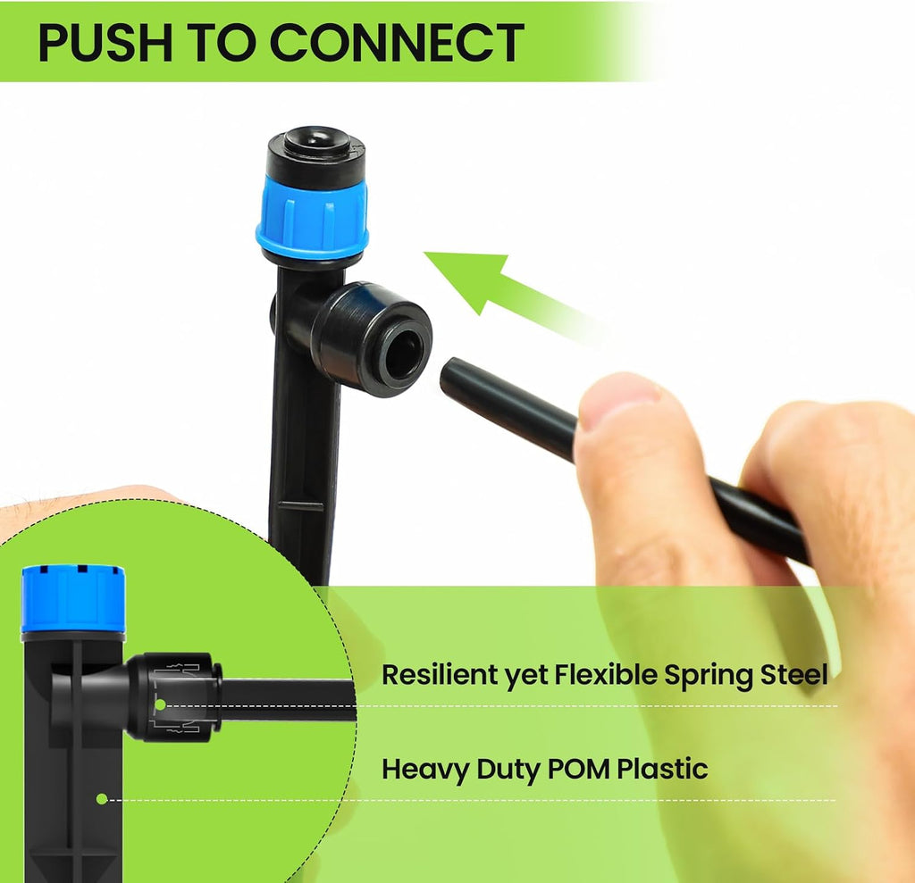Drip Irrigation System Kit for Garden Watering, 247FT Quick Connect | For Garden, Raised Beds, Greenhouses, with 50FT