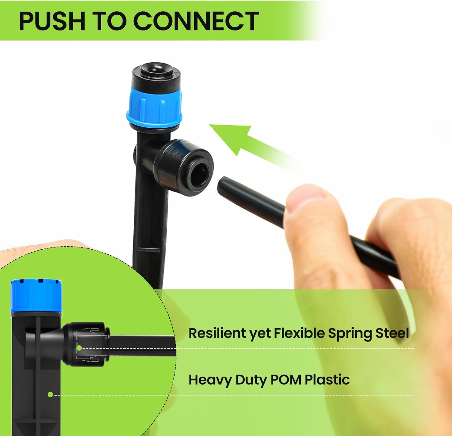 Drip Irrigation System Kit for Garden Watering, 247FT Quick Connect | For Garden, Raised Beds, Greenhouses, with 50FT