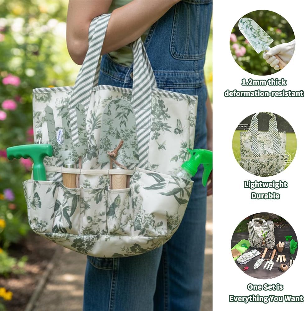 Gardenwind 32pcs Gardening Tools for Women Heavy Duty Gardening Tools Set with Fashion and Function, Water Proof Garden
