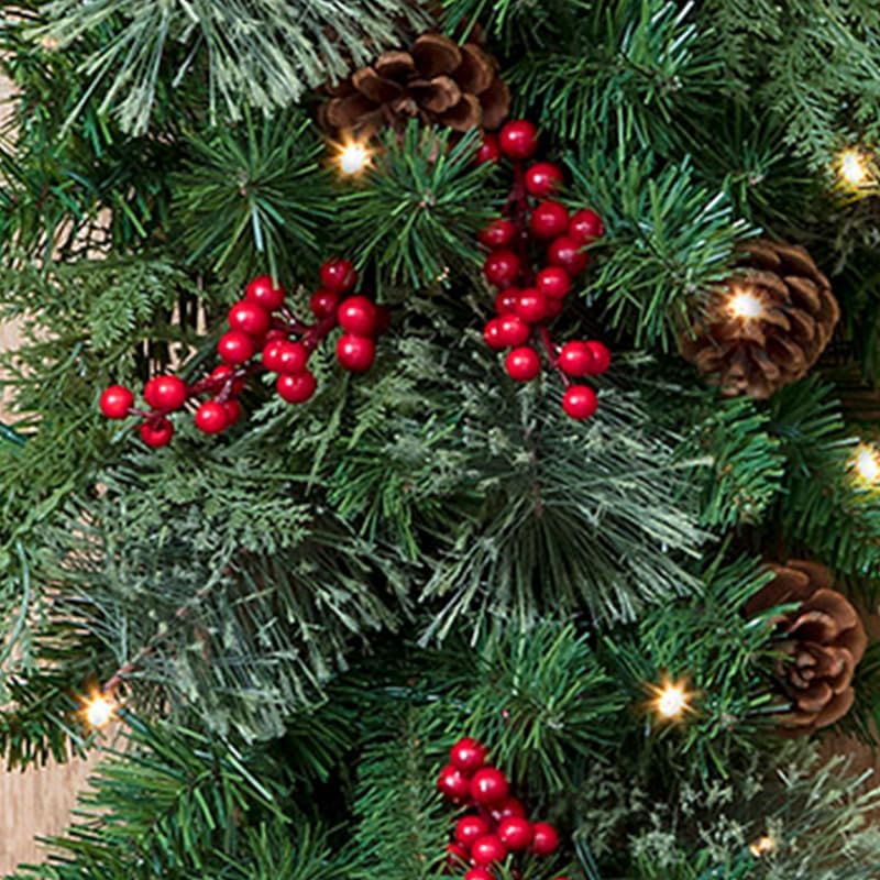 Haute Decor Classic Pre-lit Holiday Swags (Set of Two 3 Ft. Swags) with Warm White LED Lights