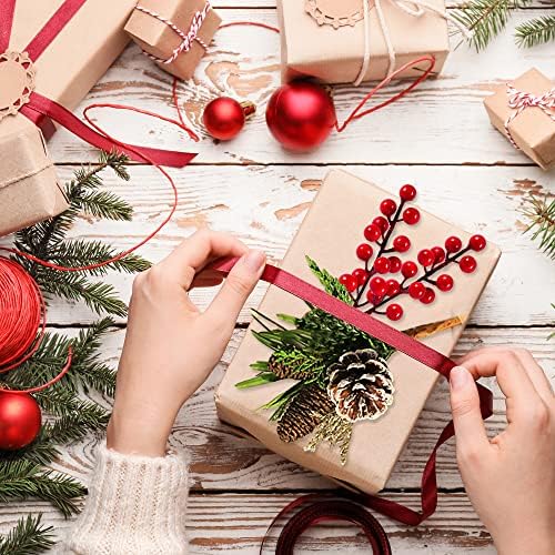 Sggvecsy 30 Pack Artificial Red Berry Stems 8.9inch Christmas Red Berry Picks Holly Berry Branches for Christmas Tree Decorations Holiday DIY Crafts Xmas Ornaments Wedding Home Decor