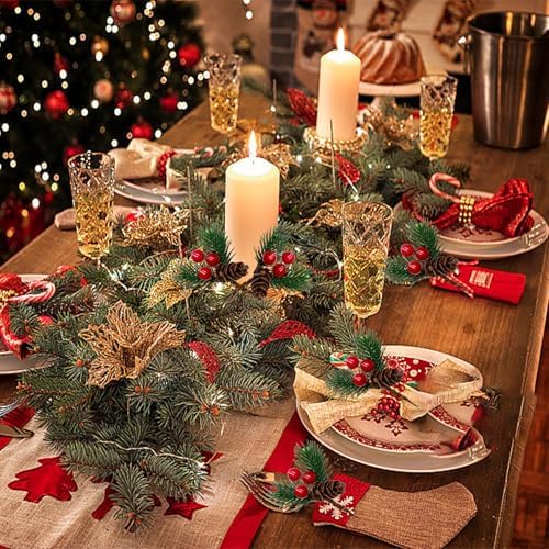 30PCS Artificial Pine Picks Christmas Simulation Pine Needle