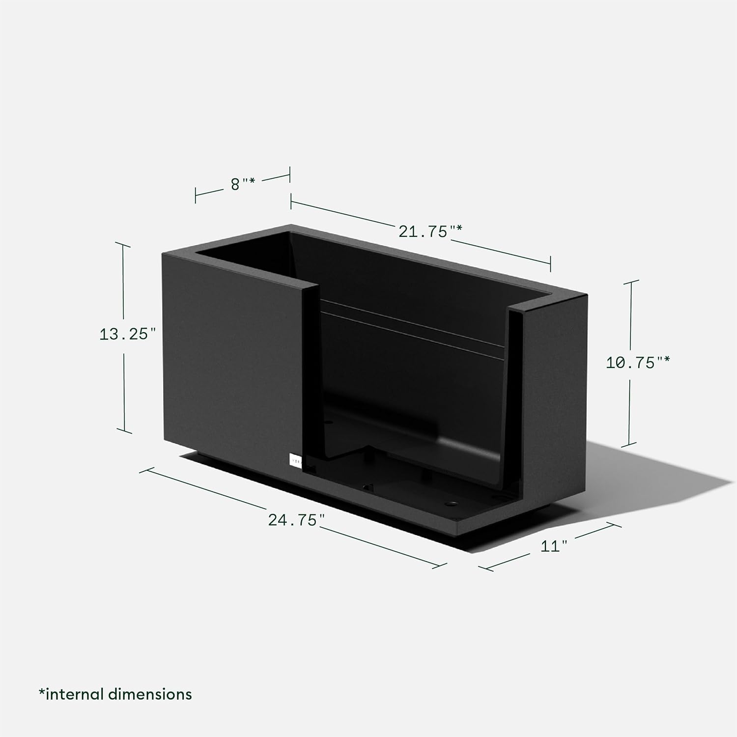 Veradek Block Series Long Box Planter - Rectangular Outdoor Planter | Made From Durable Plastic With Double-Walled