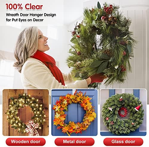 12" Wreath Hangers for Front Door, Non Scratch Wreath Door Hanger