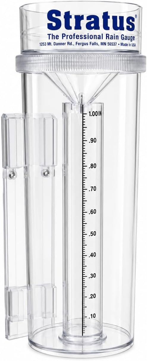 Stratus Precision Rain Gauge | Manual | 0.01" Accuracy | Made In USA