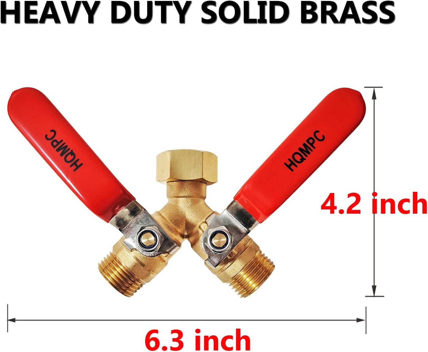 Garden Hose Y Valve Splitter 2 Way Heavy Duty Water Hose Y Splitter For garden lawn watering With Shut off Valves