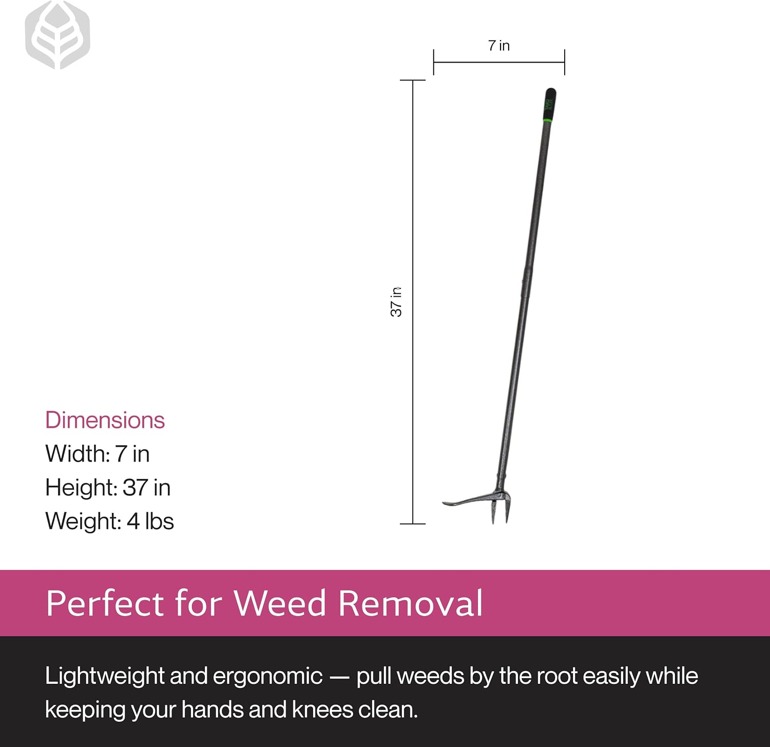Yard Butler IRKT-1000KD Rocket Weeder - Stand-Up Weeder for Lawn Care - Ergonomic & Easy to Use - Power-Coated Steel