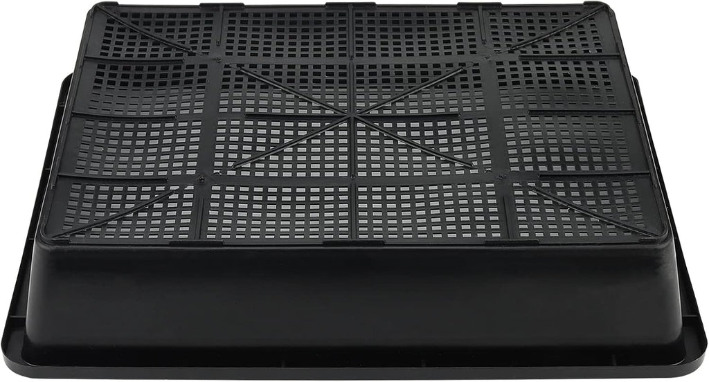 14 Pack 15 x 12 Inch Seed Starter Trays, Plastic Garden Mesh Bottom Plant Germination Trays, Black Growing Tray for