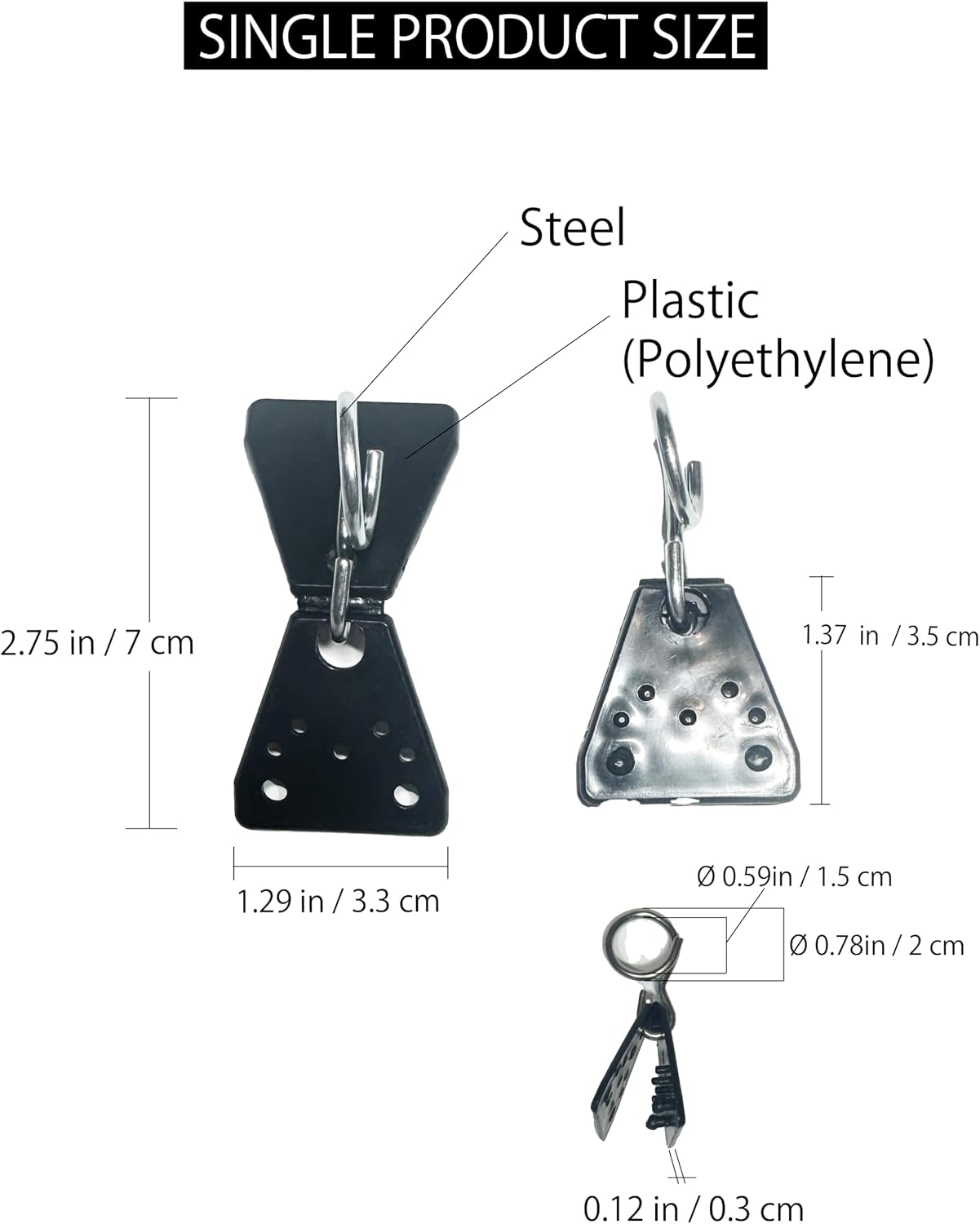 Clip for Anti-Hail Net - Clip for Shade Net, Shade Cloth - 50 Pieces, Nets of 2 mm or More - Japan Brand (Dio Clip)