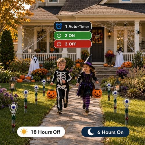 Halloween Decorations Outdoor, 2 Packs Skeleton Hands for Halloween Decor