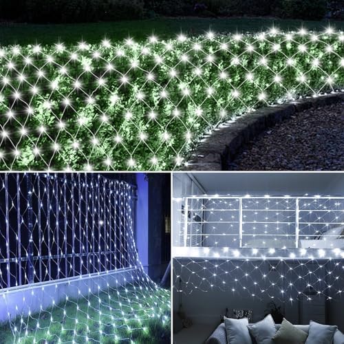 20x6.6ft 600LED Net Lights Outdoor Mesh Lights with Remote Timer 8 Modes