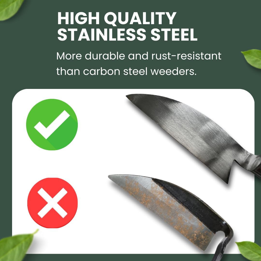 forest Originals Hounen Miyawaki Nejiri Kama Weeder – Japanese Weeding Sickle, Twisted Stainless Steel, 4.7 in (12 cm)