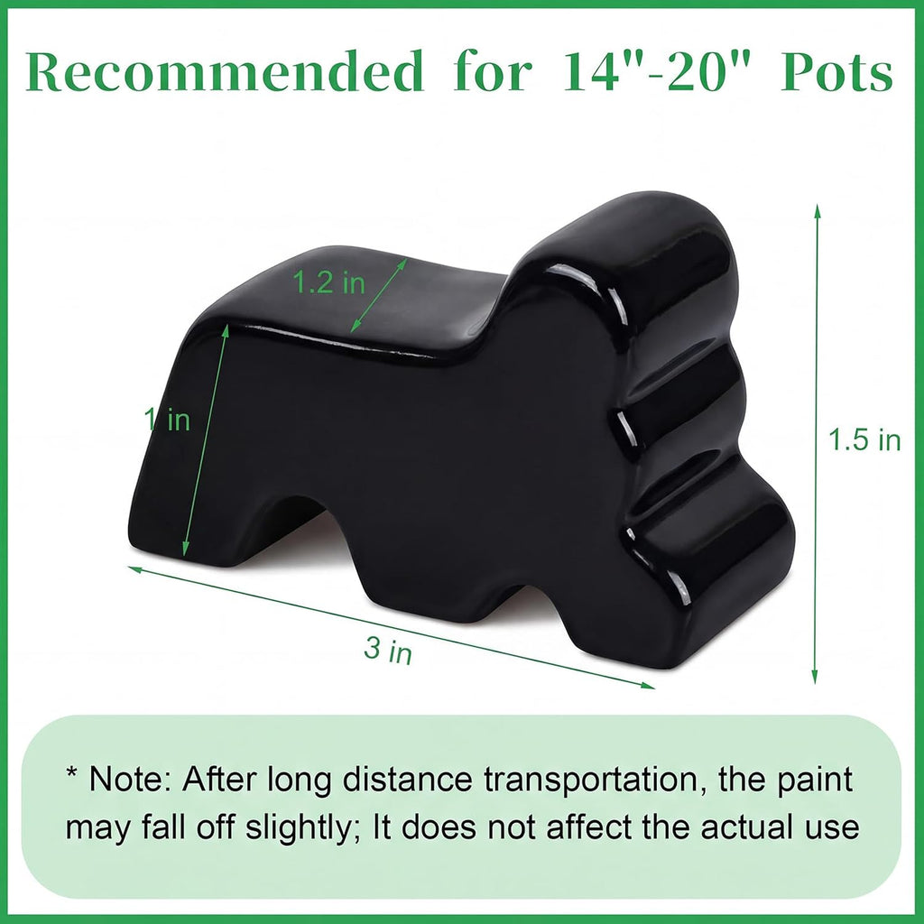 Kigeli 12 Pcs Resin Pot Feet for Outdoor Planters 3 Inch Long 1.5 Inch Tall Flower Handmade Elevator Plant Feet Frost
