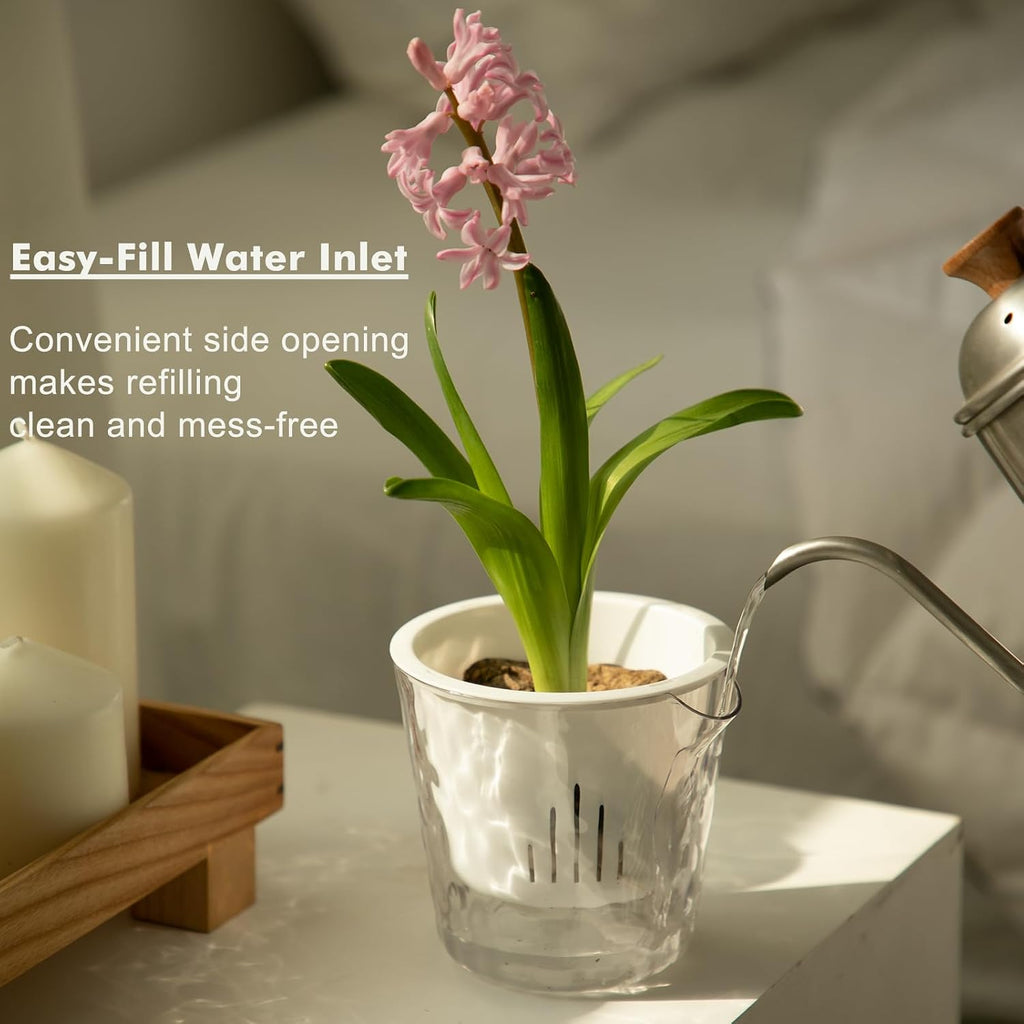 6.5 Inch Self Watering Plant Pots for Indoor Plants 6 Packs African Violet Pot, Self Watering Planters for Herb