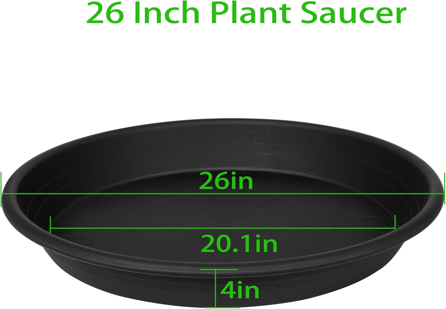 1 Pack of 26 inch Plant Saucer, Large Plant Tray, Heavy Sturdy Plant Drainage Tray for Indoors, Bird Bath Bowls, Sturdy