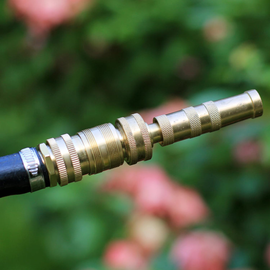 Garden Hose Quick Connect Solid Brass 3/4 inch GHT Internal Thread Quick Connect Fittings Famale Quick Connector 4 Set