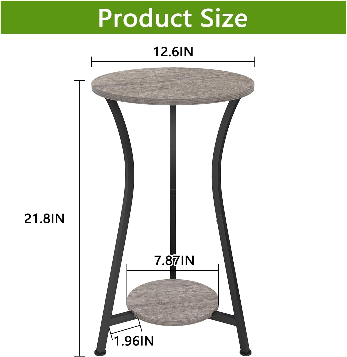 YINMIT Plant Stand Indoor, Wood Tall Plant Stand, 2 Tier Plant Shelf Holder | 21.8 In Corner Plant Stand, Flower Stand