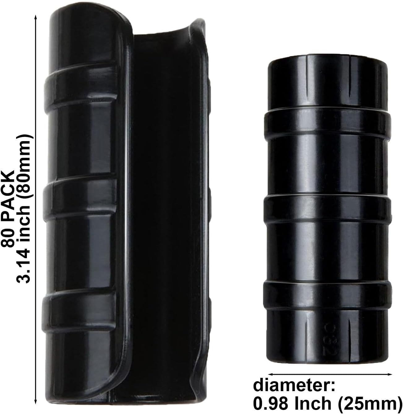 80PCS 3/4 inch Greenhouse Clips Black Greenhouse Clamps | Plastic Clamps Garden Buildings Tube Clips for PVC Pipe