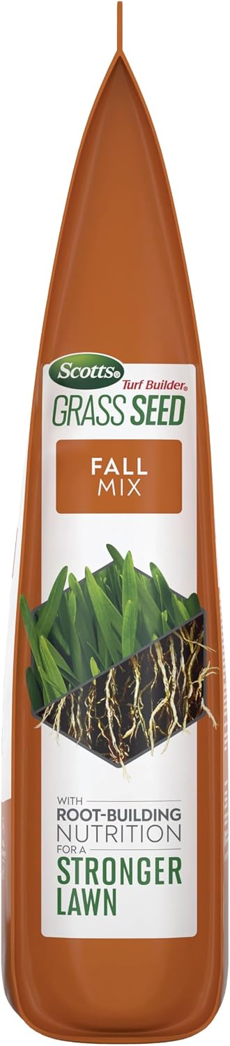 Scotts Turf Builder Grass Seed Fall Mix, 5.6 lbs. | Grass Seed Plus Lawn Fertilizer and Soil Improver, Covers Up To