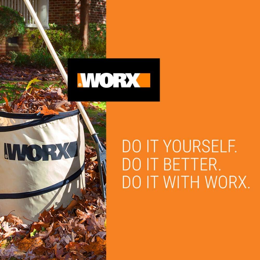 WORX 26 Gallon Collapsible Yard Leaf Collection Bin, WA0030 | Foldable, Durable Fabric Bin