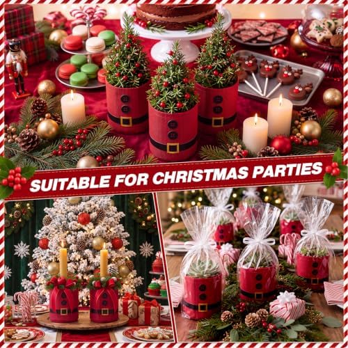 SATINIOR 24 Pcs Red Christmas Party Favors Gift, Christmas Succulents Pots