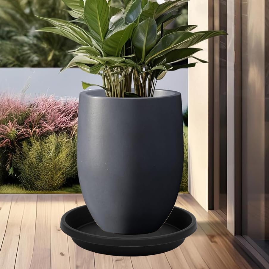 NIMYAU 2 Pack Plant Saucer 16 Inch, Durable Large Deep Plant Trays for Pots, Plant Drip Trays, Plant Water Catcher Tray