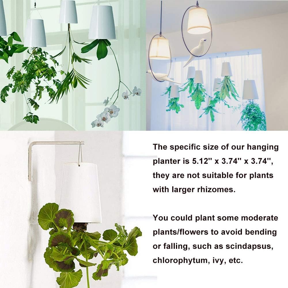 2-Pack Upside-Down Planter Hanging Flower Pot Planter for Balcony Garden | Durable Indoor Outdoor Home Decoration