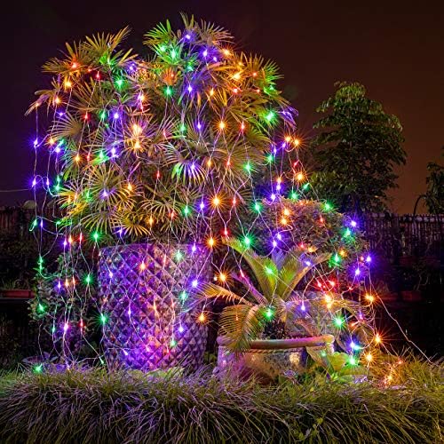 AWQ 200LED 9.8ftx6.6ft String Net Mesh Lights for Christmas Multicolor