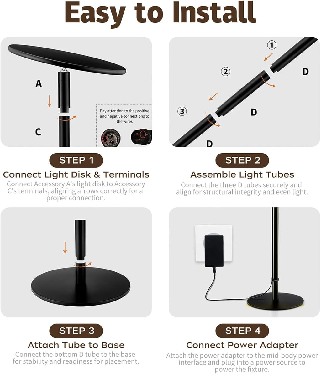 Grow Light for Indoor Plants 60W Full Spectrum LED, 85'' Adjustable Standing Plant Light, Tall Grow Light with Timer &