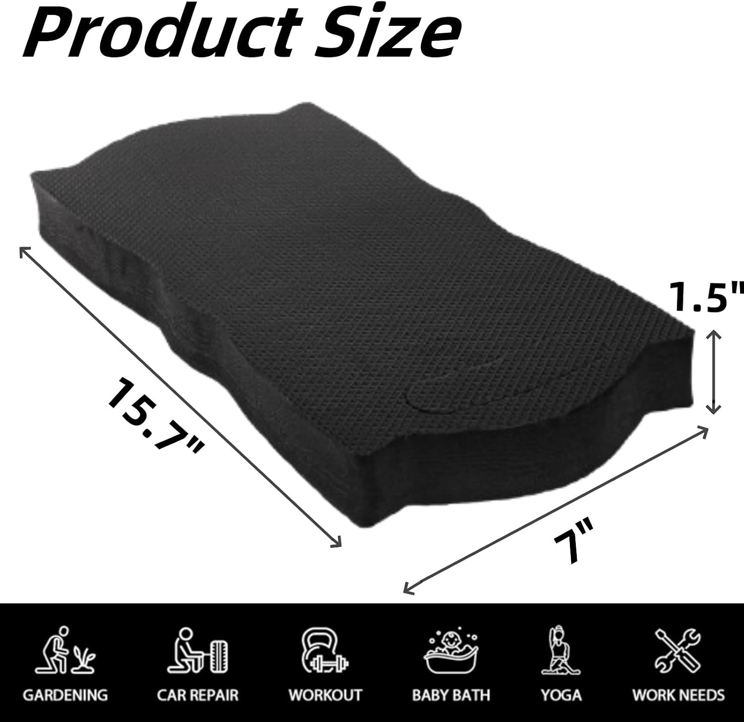 Covzoe 4 Pack Thick Kneeling Pad, 15.7" L x 7" W x 1.5" Th | Waterproof Garden Kneel Cushion with Handle, Soft Foam