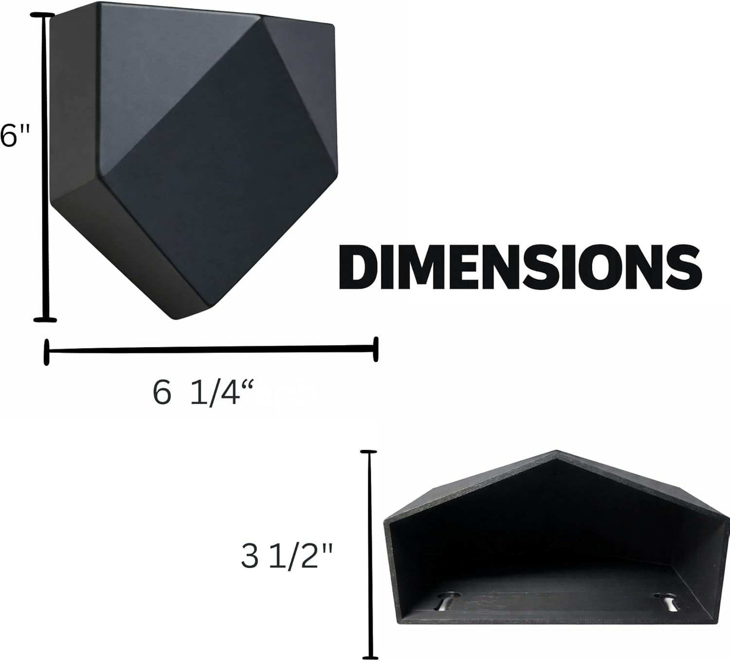 Vertical Garden Wall Planters – 2-Pack Modern Matte Black Geometric Pots for Indoor Plants, Wall Vase, Indoor and