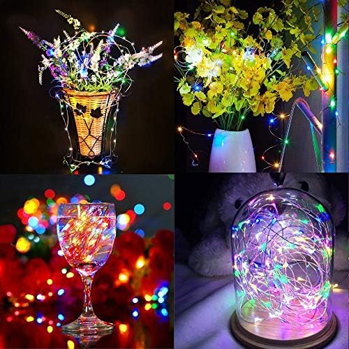 Lomotech Solar Fairy Lights Outdoor, 2 Pack Total 66ft 200 LED,Multicolor