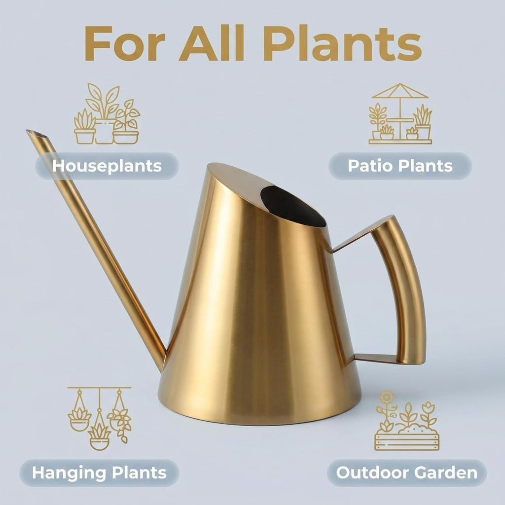 13.6 oz Watering Can Indoor Plants Stainless Steel Plant Waterer Watering Pot Sprinkle Pot Garden Flowers Plants Flower