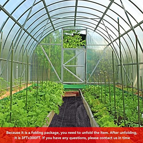 3ftx300ft Weed Barrier Landscape Fabric Heavy Duty, Weed Block Gardening Ground Cover Mat, Weed Control Garden Cloth, Woven Geotextile Fabric for Underlayment, Commercial Driveway Fabric