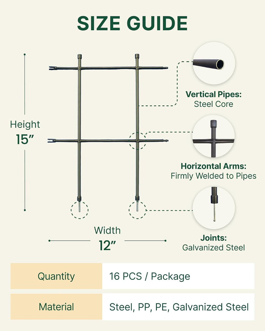 DAIM Multi Link Trellis Plant Support Garden Trellis for Climbing Plants Outdoor Plant Supports for Indoor Plants
