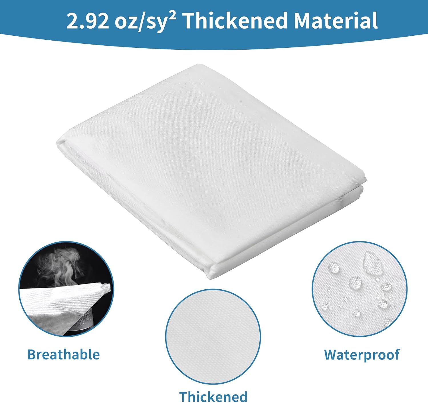 3Pack 48"x72" Plant Covers Freeze Protection, 2.92 oz/yd² Thickened Frost Cloths for Outdoor Plants, Tree Blanket