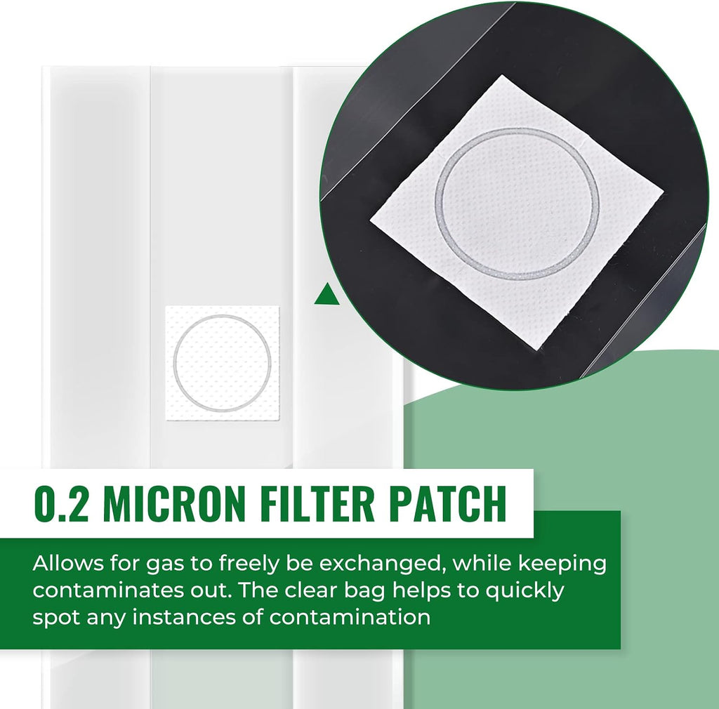 20 Packs 6 Mil Mushroom Grow Bags with Self Healing Injection Port, Thick Spawn Bags 5" X 8" X 20" with 0.2 Micron