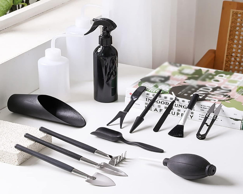 Alnicov 14 Pcs Succulent Plants Tools,Succulent Transplanting Tools Kit Mini Garden Hand Transplanting Tools Set with