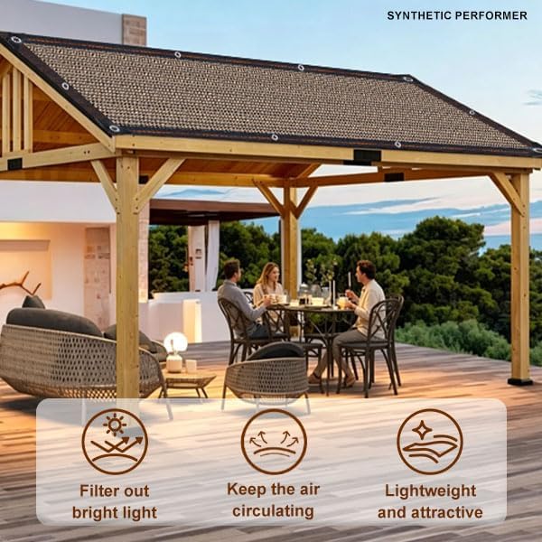70% Sunblock Shade Cloth Shade Cloth with Grommets 6x20 Ft Garden Shade Mesh for Plant Cover Greenhouse Tomatoes Plants