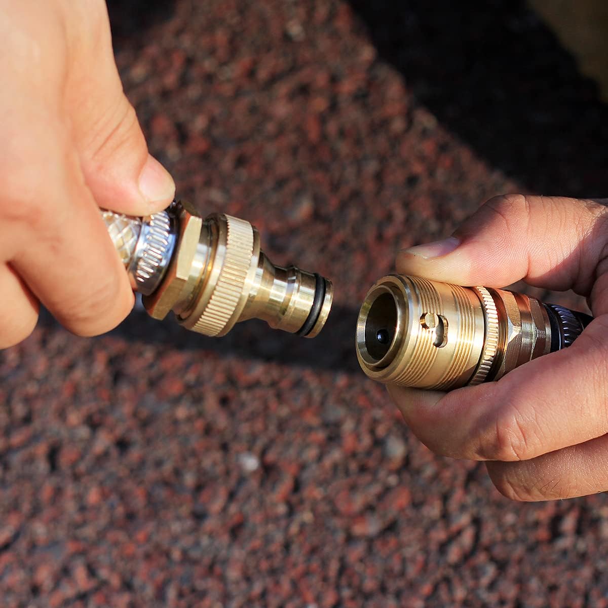 Solid Brass 3/4" GHT Garden Hose Quick Connector | Leak - Proof, Heavy - Duty for Outdoor garden watering and car