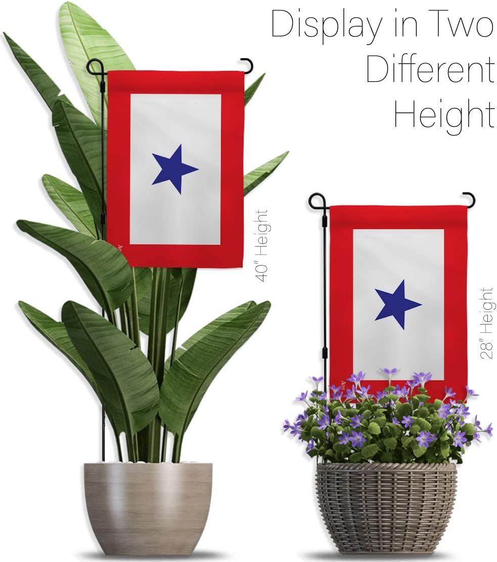 Blue Star Flag For Military Family Deployment With Pole Set Stand Outside House Bandera Door Yard Post Home Taprstry