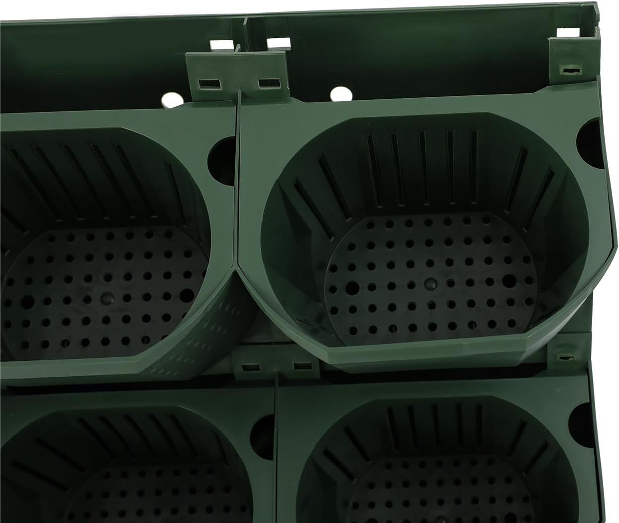 Wall Mounted Vertical Garden Planter with 36 Pots, 6 Row Vertical Stackable Hanging Planters, Indoor Outdoor Flower Pot