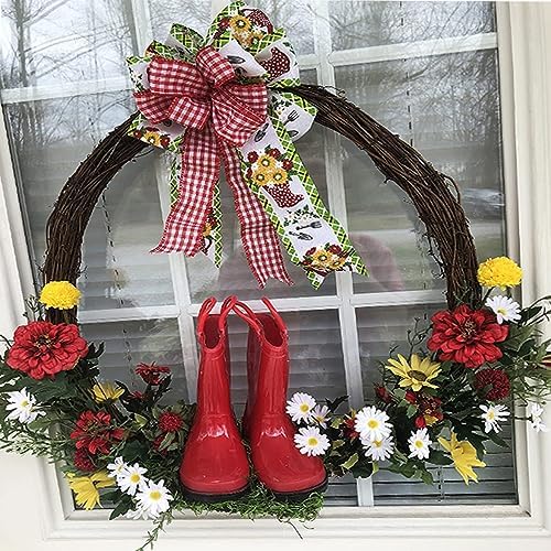 16inch Large Natural Grapevine Wreath Rings Rattan Vine Branch Wreath Hoop for DIY Craft Christmas Easter Holiday Decoration Seasonal Decors (1pcs 40cm/16inch)