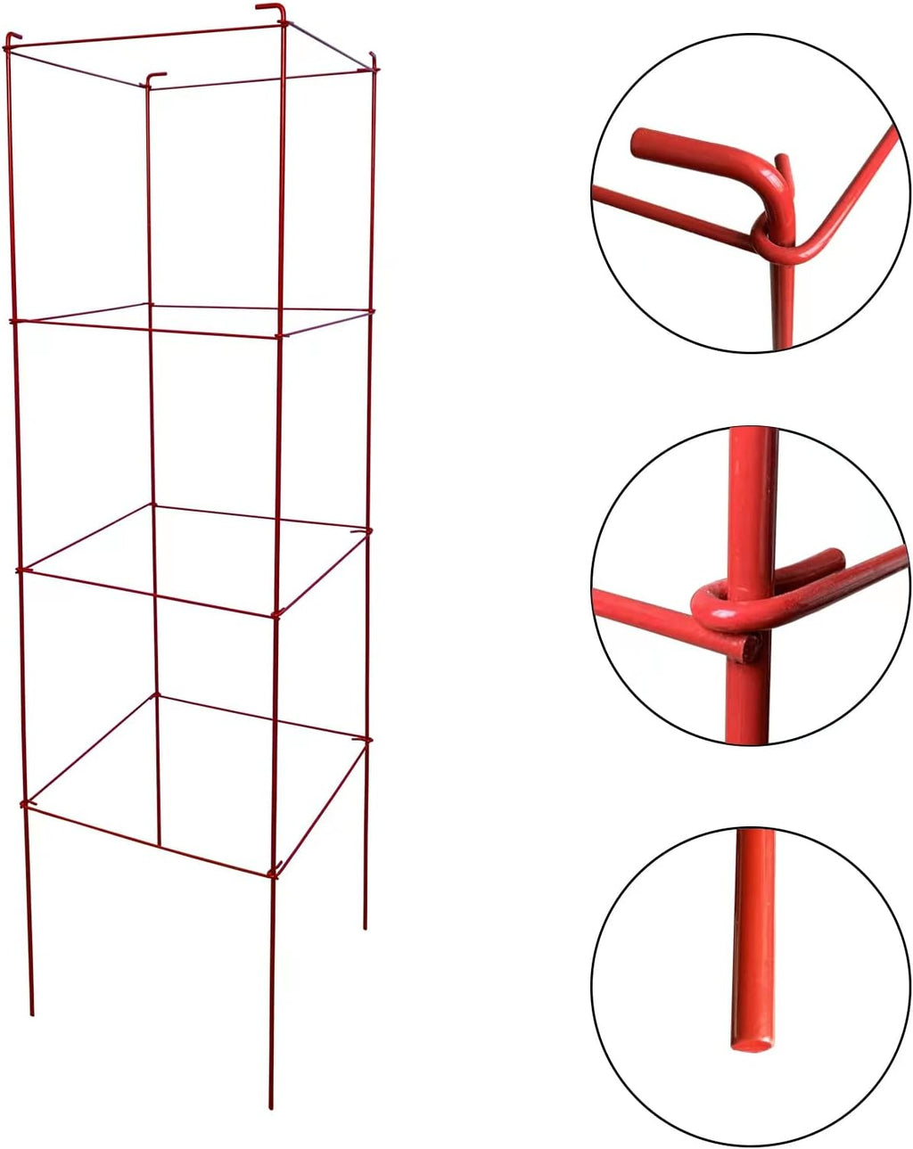 6-Pack Tomato Cage for Garden Plant Support- Up to 46inch | Garden Stakes Tomato Cage,Tomato Trellis for Potted Plants